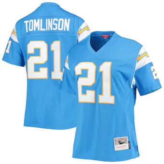 womens mitchell and ness ladainian tomlinson powder blue lo